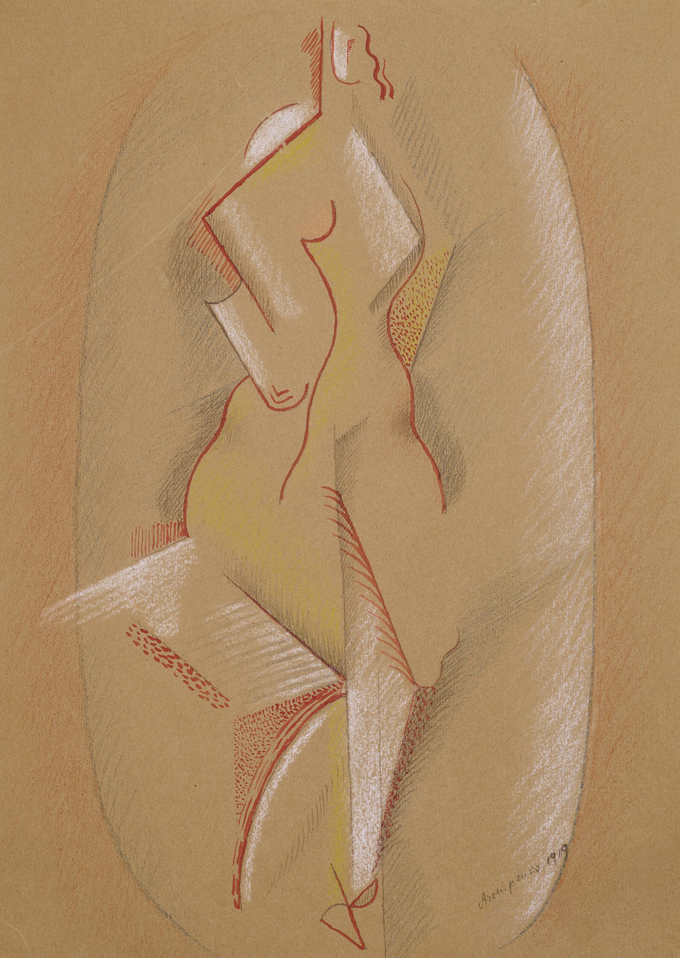 Alexander Archipenko - Seated Figure in an Oval (Femme)