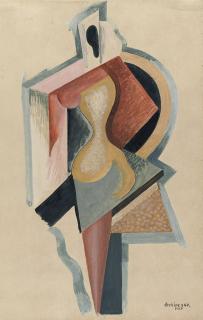 Alexander Archipenko - Standing woman (Sketch for sculpto-painting)