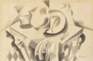 Alexander Archipenko - Stilleben mit Krug, Glas und Teller
