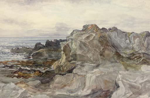 Alexander Ballingall - Rocks of Dunure, Ayrshire; St. Abbs From Eymouth; And Coastal Scenes Near Fife