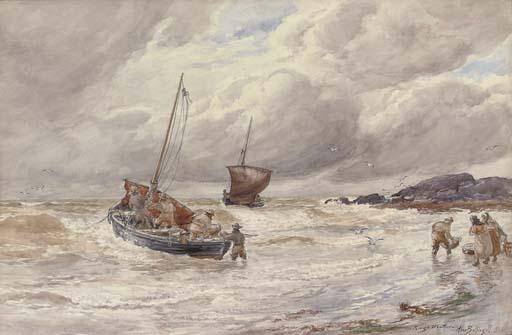 Alexander Ballingall - Rough weather: Fishing boats unloading the catch
