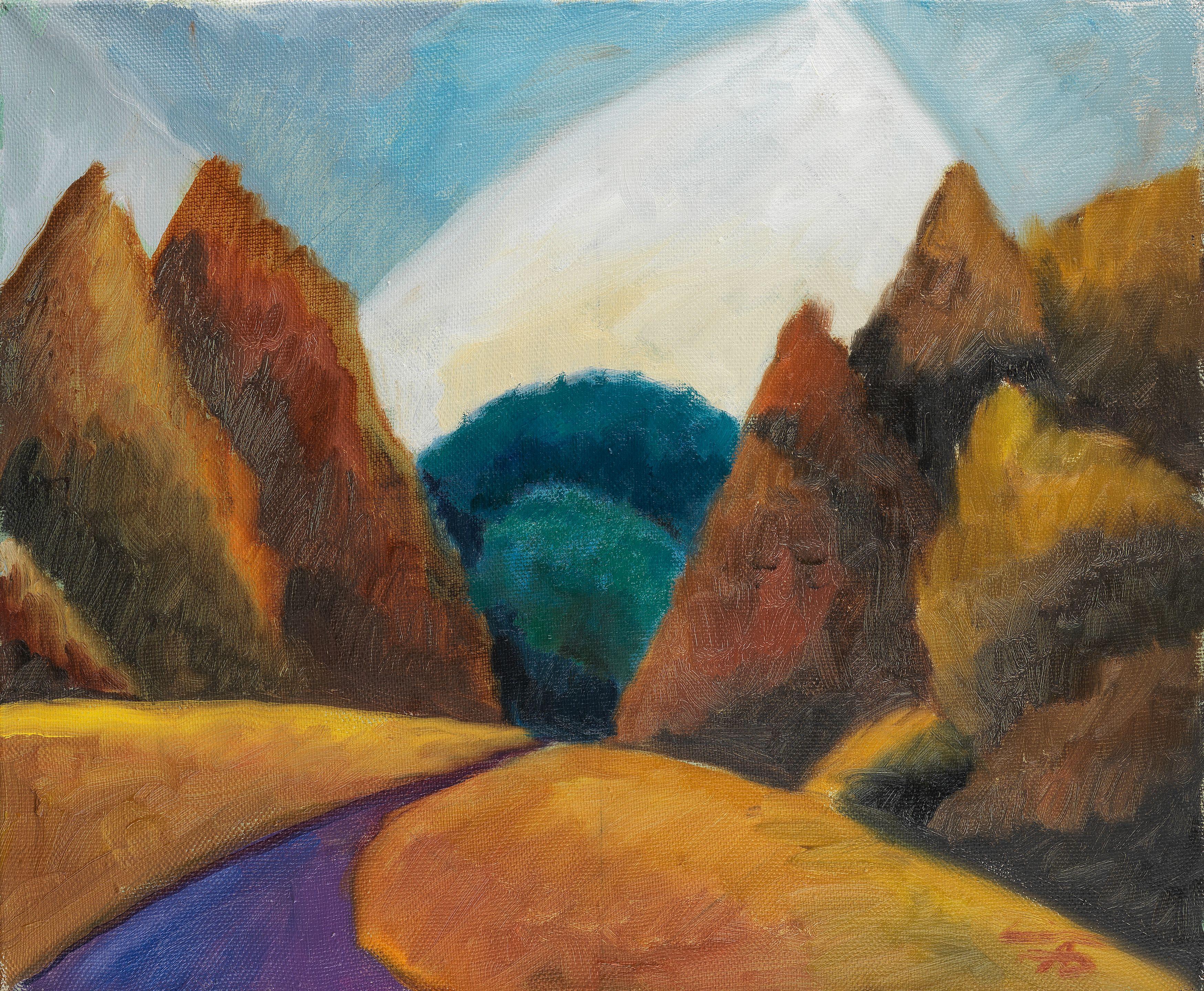 Alexander Baturin - A road in Mikhailovskoe