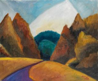 Alexander Baturin - A road in Mikhailovskoe