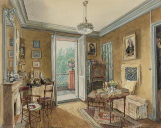 Alexander Borisovich Serebriakov - The Apartment Of Sophia Mikhailovna Dragomirova Lukomskaya