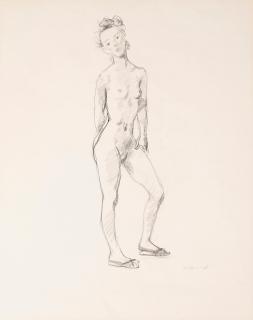 Alexander Brook - A study of a standing nude