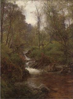 Alexander Brownlie Docharty - A Wooded Stream