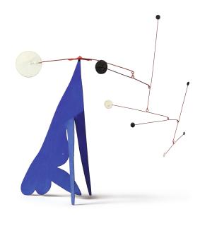 Alexander Calder - Black And White And Red On Blue