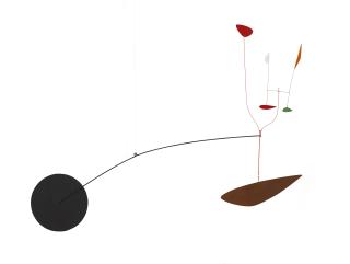 Alexander Calder - Black Disc with Flags