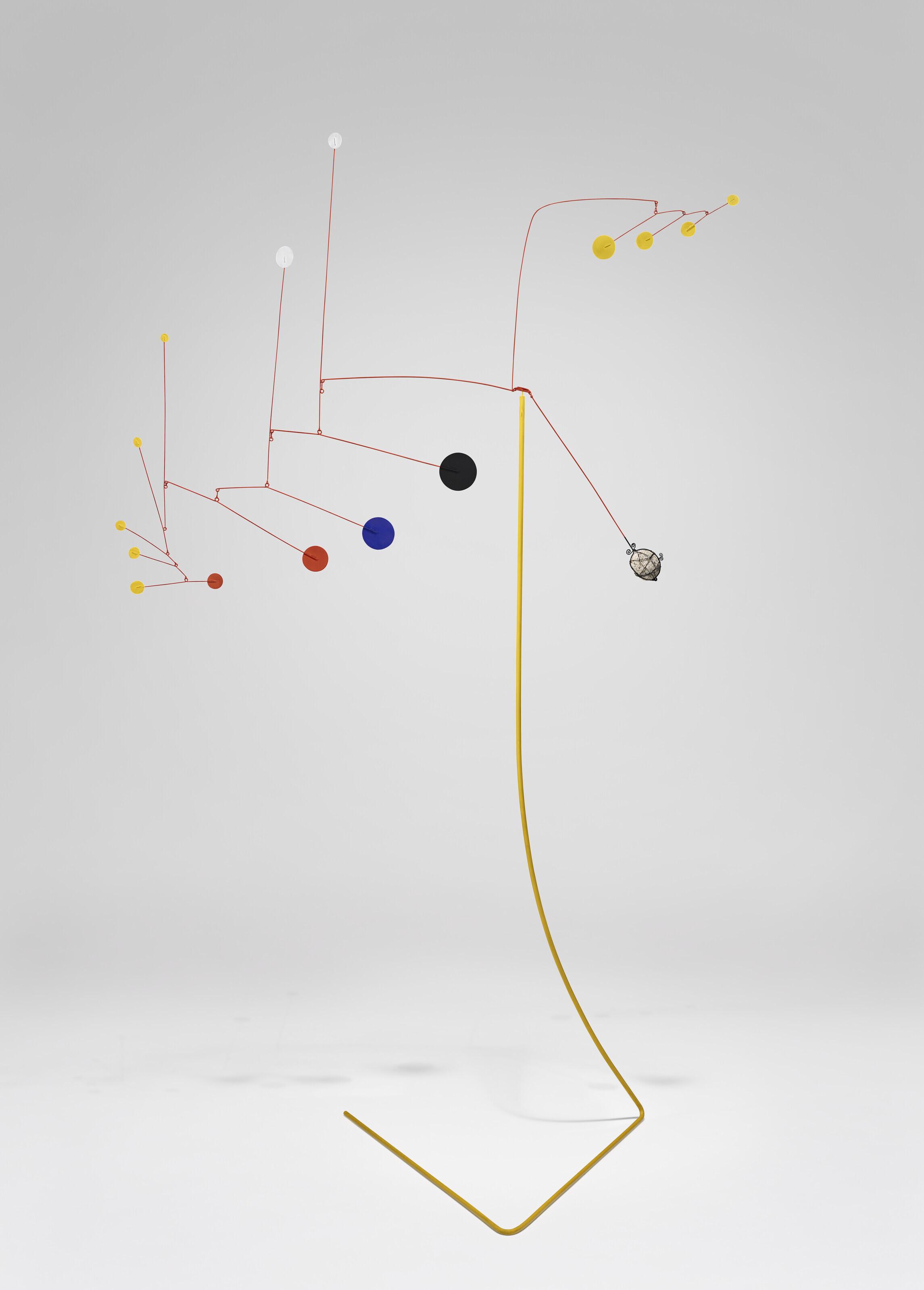 Alexander Calder - Caged Stone on Yellow Stalk