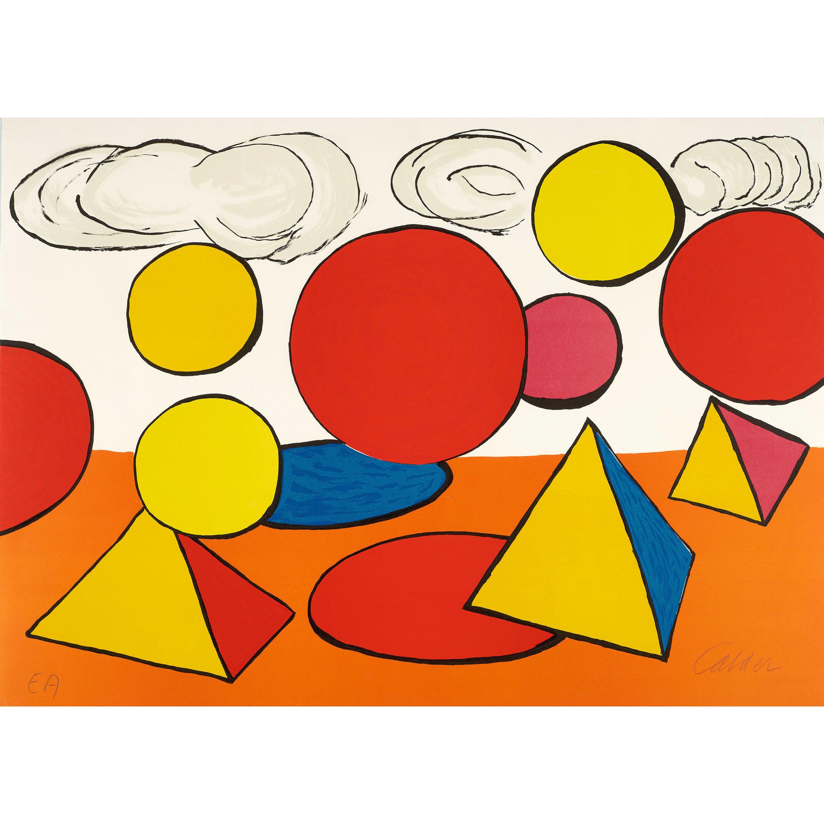 Alexander Calder - Composition with Pyramids, Circles and Clouds