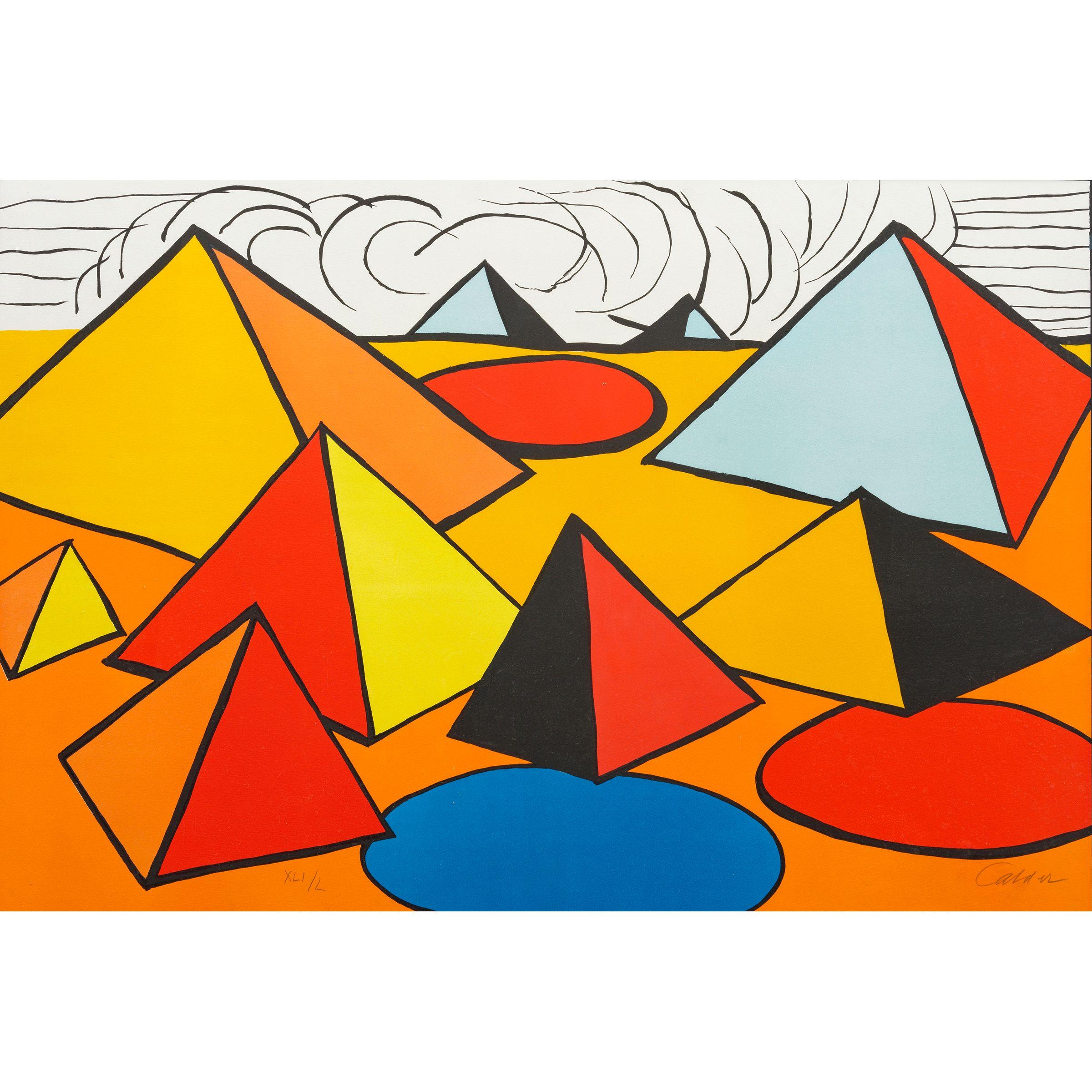 Alexander Calder - Composition with Pyramids, Circles and Clouds