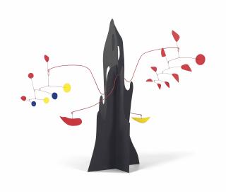 Alexander Calder - Crag with Yellow Boomerang and Red Eggplant