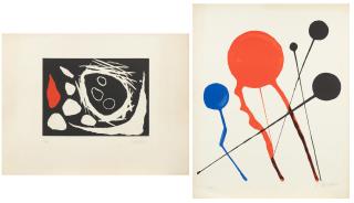 Alexander Calder - Eggs In Nest (I) ; Comètes (Ii) [2 Works]