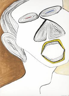 Alexander Calder - Red and Blue with Yellow Lips