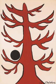 Alexander Calder - Red Tree, Black Ball