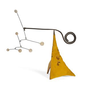 Alexander Calder - Six White Dots on Yellow