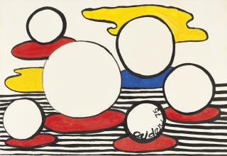 Alexander Calder - Six White Orbs
