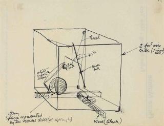Alexander Calder - Study for Gray Sphere Represented by Two Vertical Discs (At Right Angles)