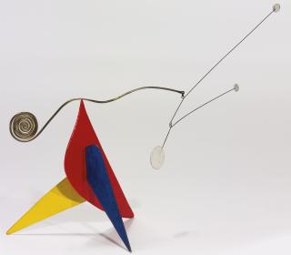 Alexander Calder - Tres Puntos Blancos Sobre Rojo, Amarillo Y Azul 