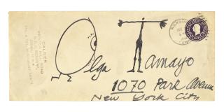 Alexander Calder - Untitled (An envelope addressed to Olga Tamayo)