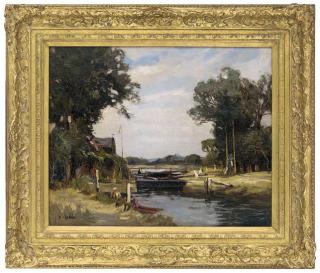 Alexander Carruthers Gould - At the lock gate