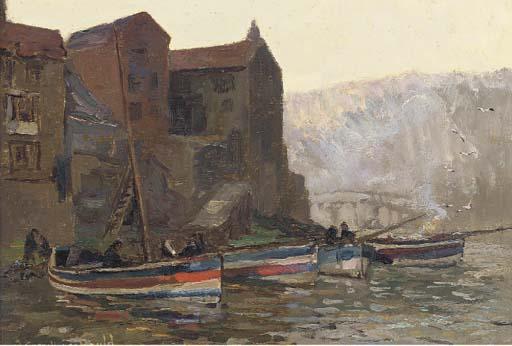 Alexander Carruthers Gould - High Water, Staithes, Yorkshire; and Pilchards