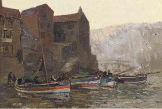 Alexander Carruthers Gould - High Water, Staithes, Yorkshire; and Pilchards