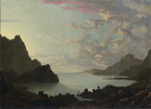 Alexander Cozens - A Bay At Dusk