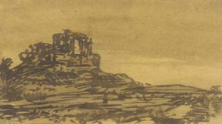 Alexander Cozens - A castle in a landscape