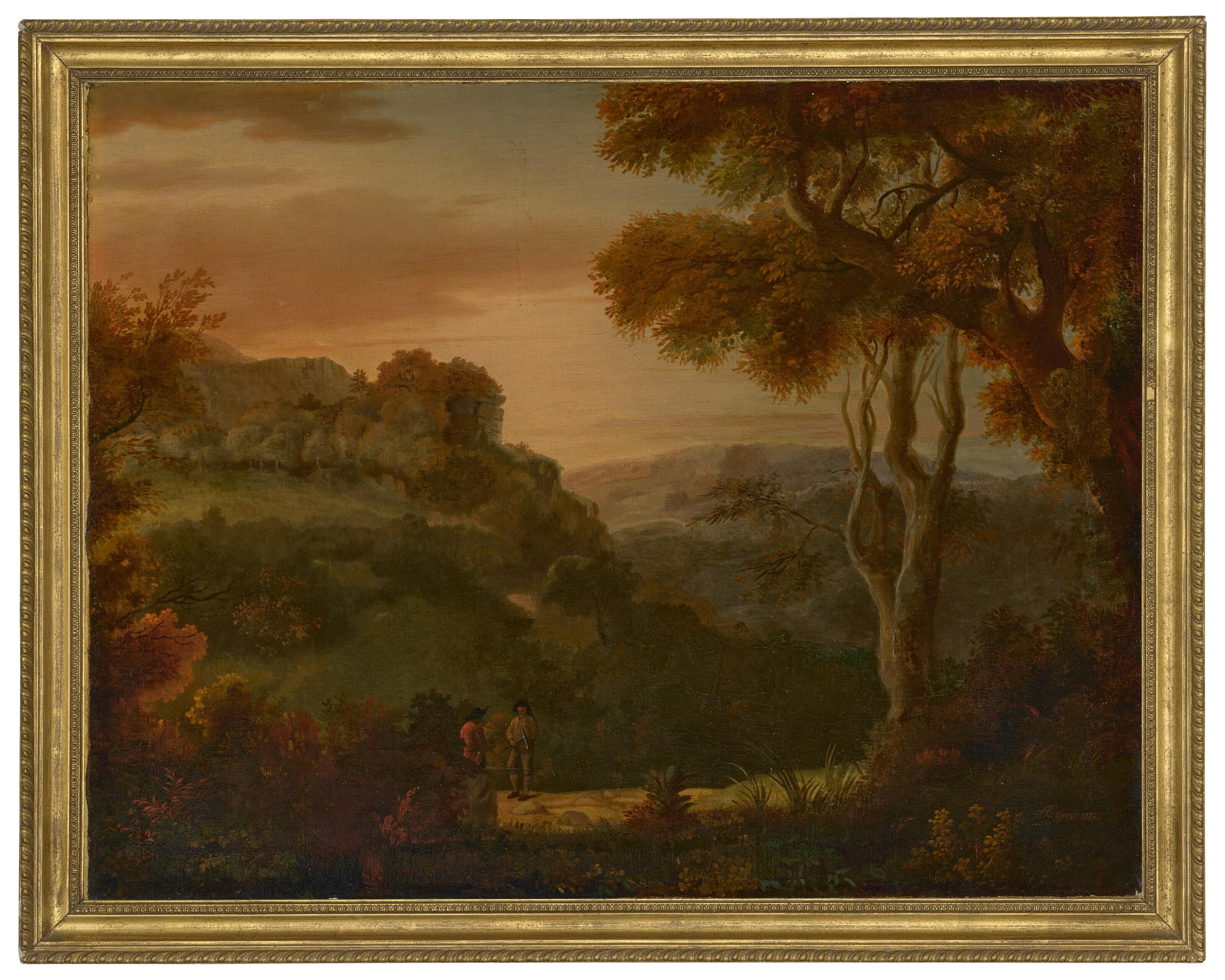 Alexander Cozens - A vale near Matlock, Derbyshire