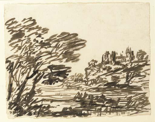 Alexander Cozens - An ideal landscape