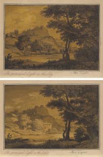 Alexander Cozens - Two landscape studies