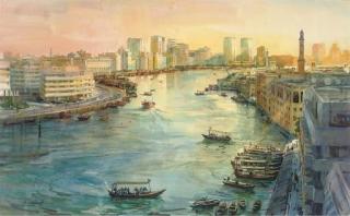 Alexander Creswell - Dubai, The Creek From The Hsbc Building