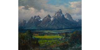 Alexander Dzigurski - A View of the Tetons 16 x 20 in. framed 23 x 27 1/4 in.