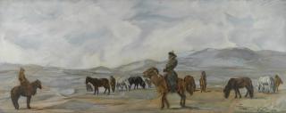 Alexander Evgenievich Yakovlev - Mongolian Horsemen