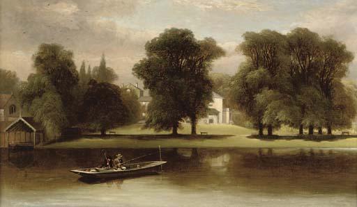 Alexander F. Rolfe - Fishing scene at Twickenham