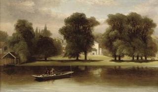 Alexander F. Rolfe - Fishing scene at Twickenham