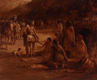 Alexander Francis Harmer - Hostage from a Raid 20 x 24 in. framed 30 x 34 in.