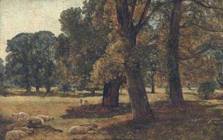 Alexander Fraser, Jnr., R.S.A. - Sketch in Stoke Park