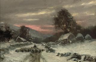 Alexander Fraser - A winter\'s evening, near Park