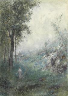 Alexander Helwig Wyant - A Stroll Through the Woods