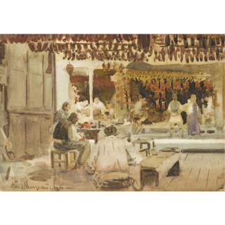 Alexander James MavrogordatoBritish - Figures In A Tavern, Athens