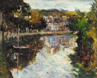 Alexander Jamieson, R.O.I. - On the river, Quimperlé, Brittany