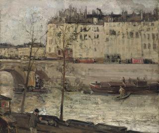 Alexander Jamieson - Boats on the Seine, Paris