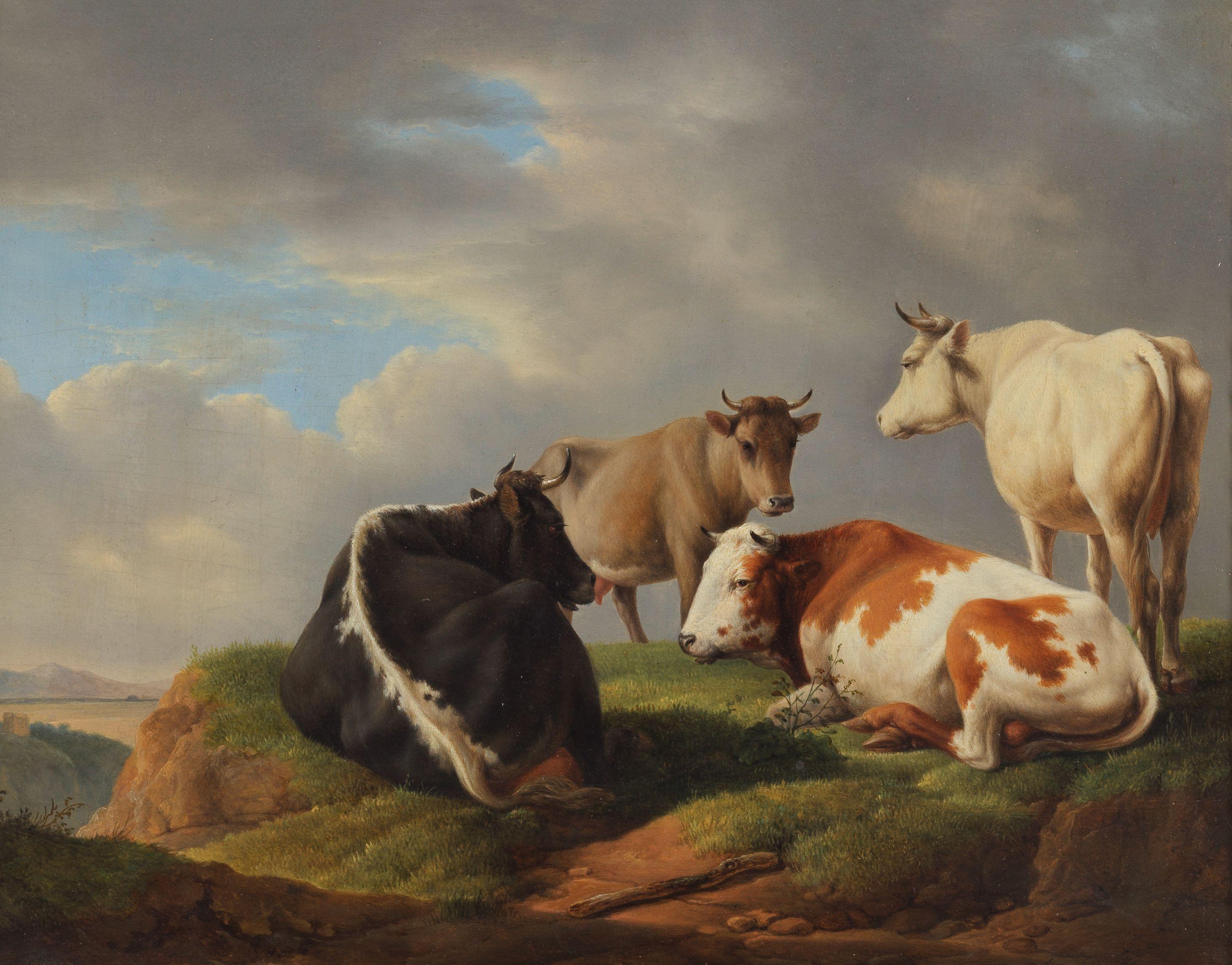Alexander Johann Dallinger von Dalling - Cattle in a field