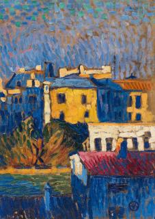 Alexander Kanoldt - Häuser in Schwabing