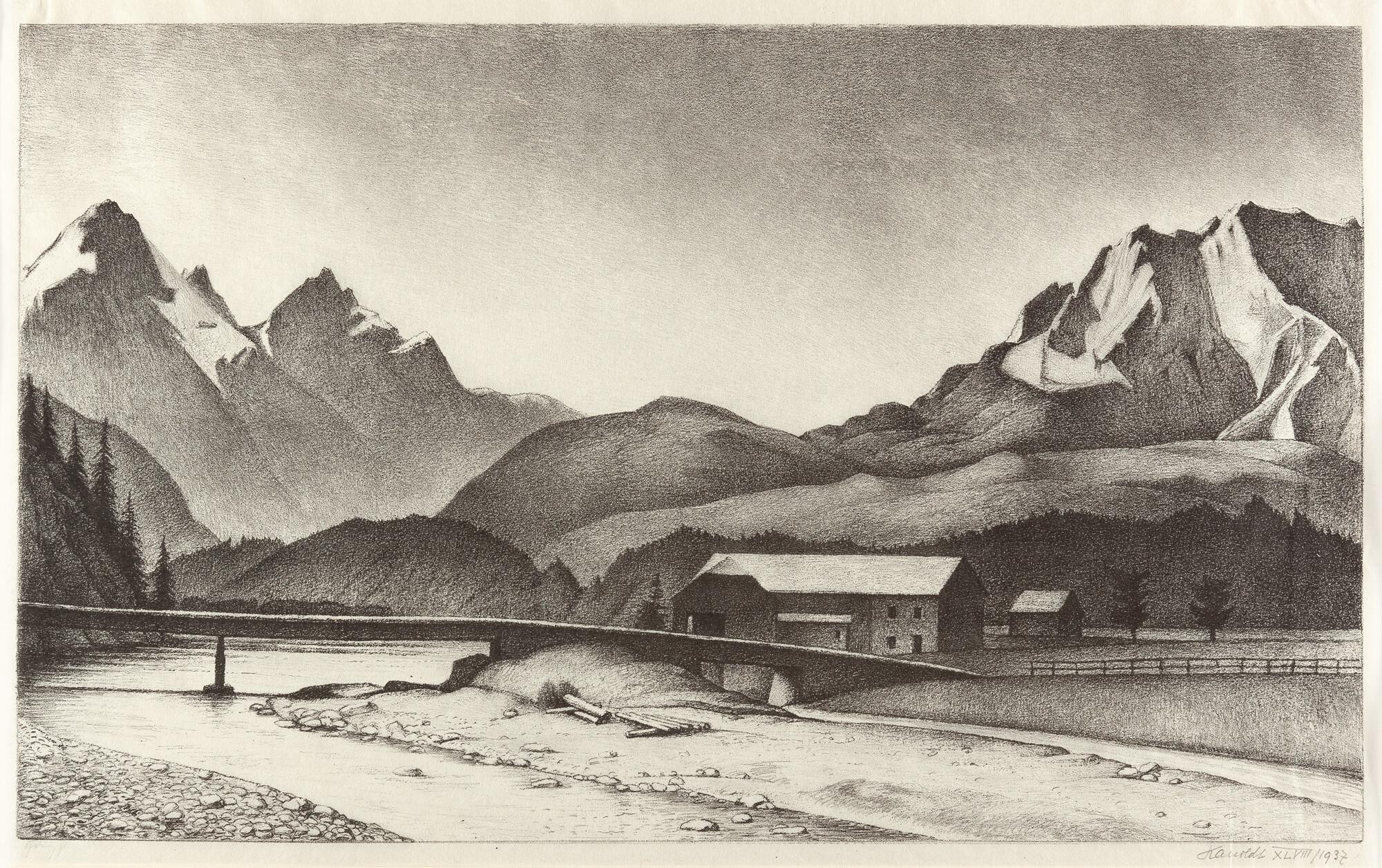 Alexander Kanoldt - Isarbrücke