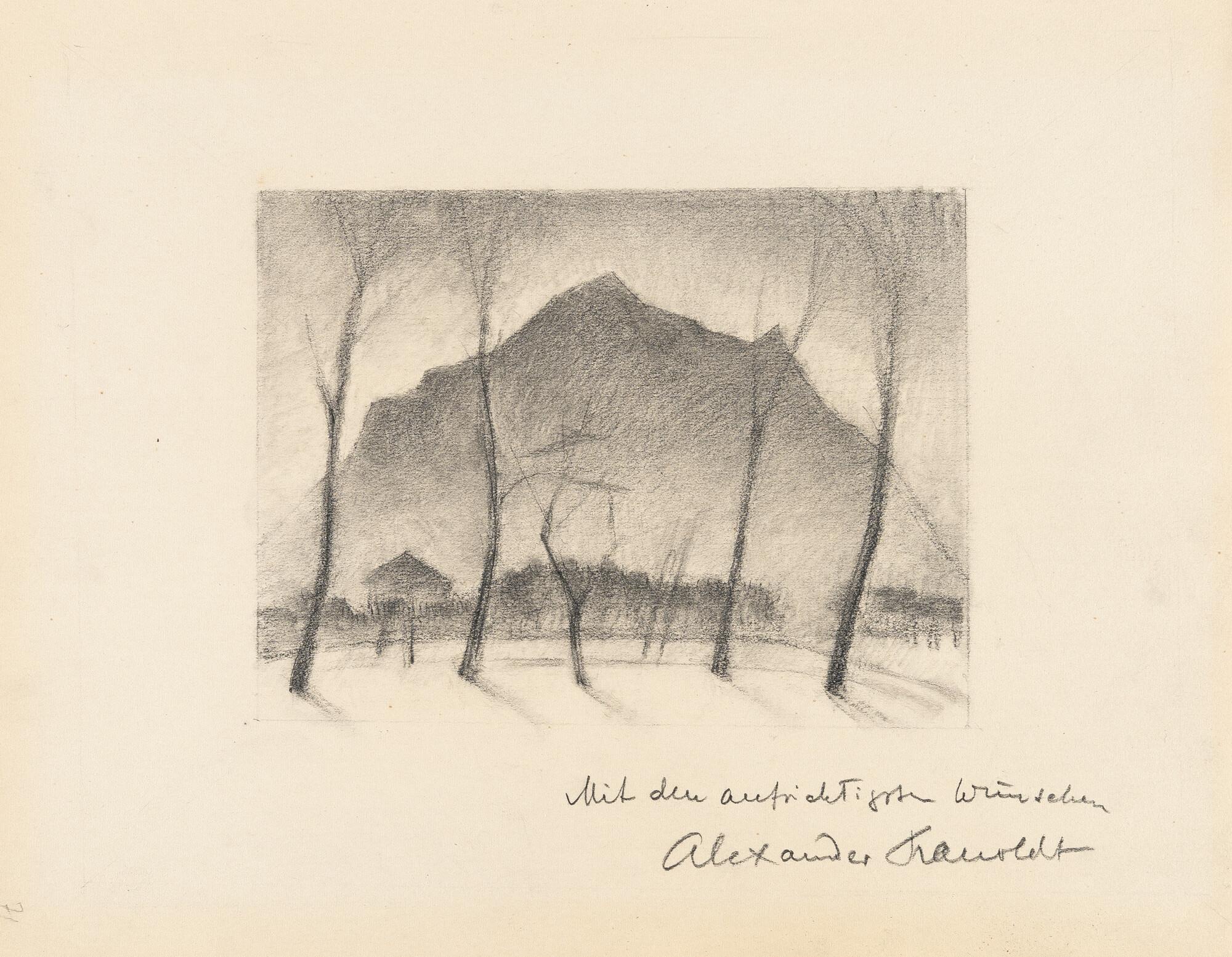 Alexander Kanoldt - Landschaft in Oberbayern