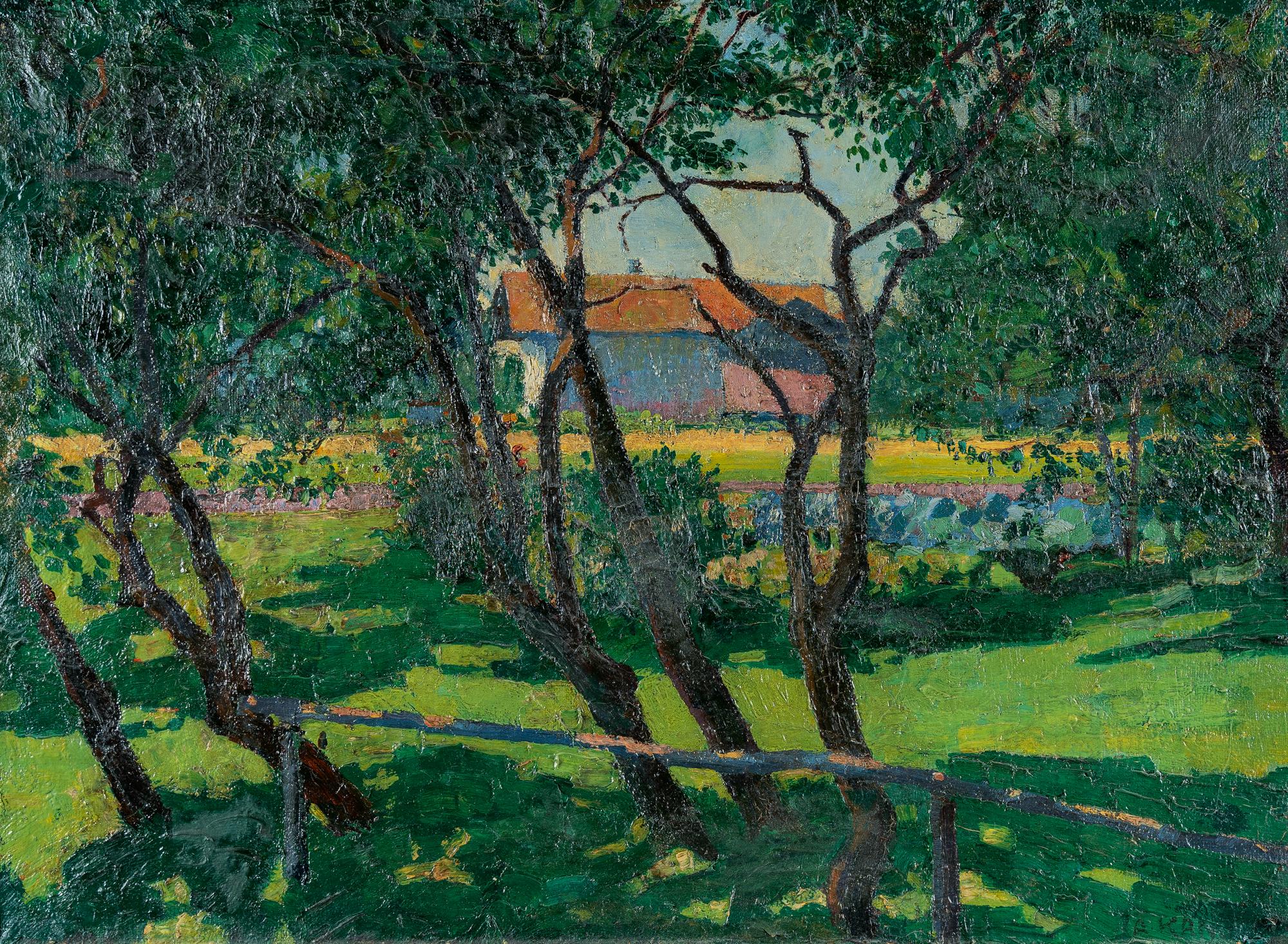 Alexander Kanoldt - Sommerliche Wiesenlandschaft