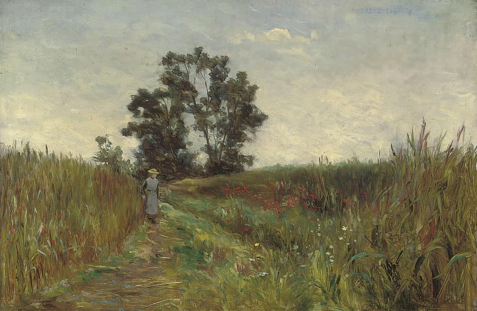 Alexander Kellock Brown, R.S.A. - A walk through the fields